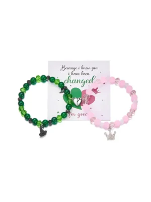 Wicked Matching Bracelet Set Magnetic Heart  Charm 2PCS