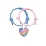 Rainbow Heart BFF Bracelets-2Pcs Best Friends Gift