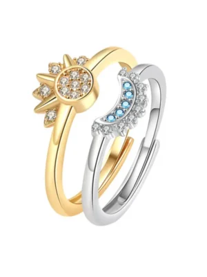 Sun And Moon Couple Rings