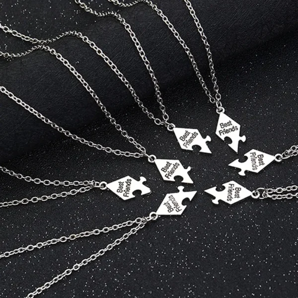 Best Friends Puzzle Necklace Set for 2-8 Best Friends Squad