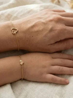 Mother & Daughter Matching Heart Beat Bracelet