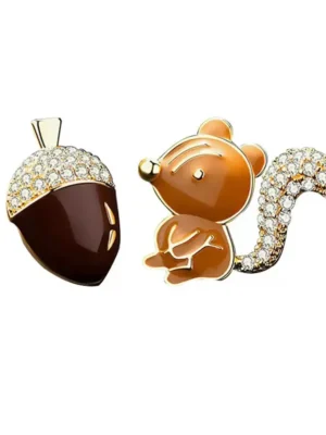 Squirrel Acorn Earrings