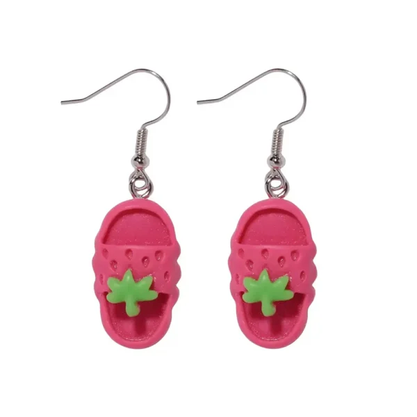 Strawberry Slipper Drop Earrings