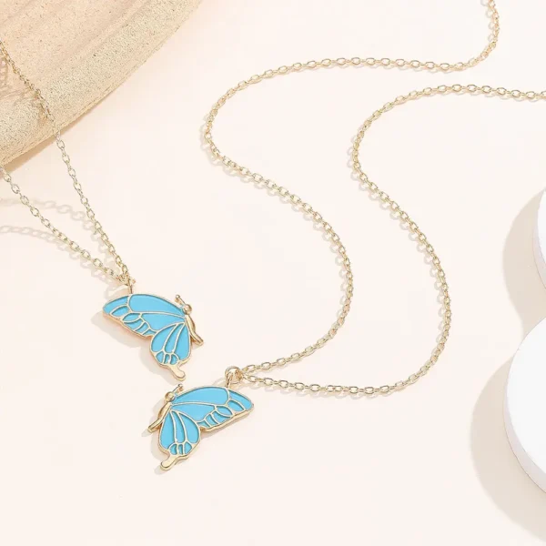 BFF Butterfly Necklace-2 Best Friend Jewelry