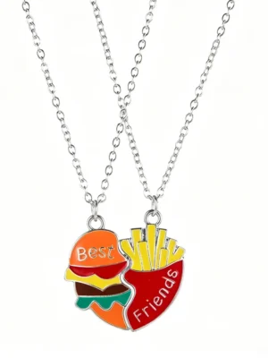 Hamburger Fries BFF Necklaces