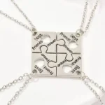 Puzzle Necklaces for 4 Best Friends Forever