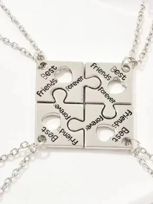 Puzzle Necklaces for 4 Best Friends Forever