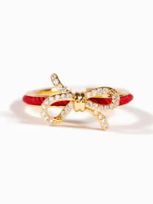Mother Daughter Matching Red String of Fate Ring