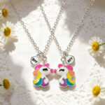 Unicorn BFF Necklaces Matching Friendship Necklaces for Girls