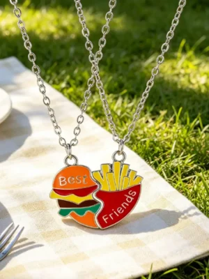 Hamburger Fries BFF Necklaces