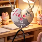 Weirdo #1 #2 #3 BFF Necklace for 3 Best Friends