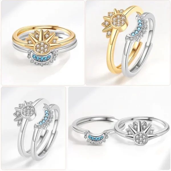 Sun And Moon Couple Rings For Women Gift