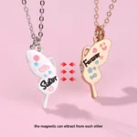 Split Butterfly Necklace-2Pcs Enamel Matching Sister Forever BFF