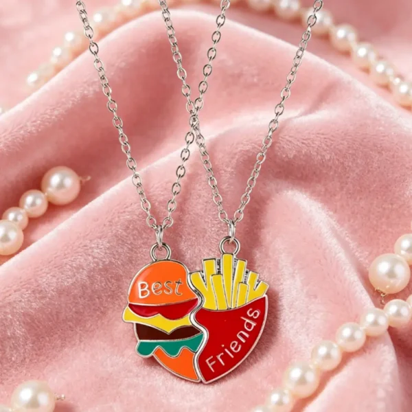 Hamburger Fries BFF Necklaces