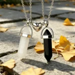 Magnetic Crystal Couple Necklaces for 2 Best Friend Gift