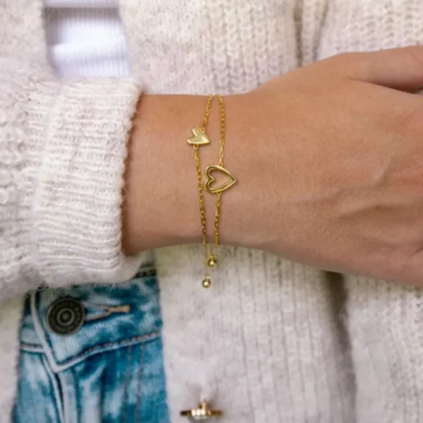 Mother & Daughter Matching Heart Beat Bracelet Set