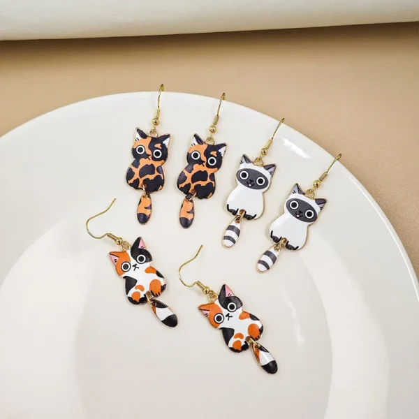 Cat Dangle Earrings- Cute Animal Jewelry
