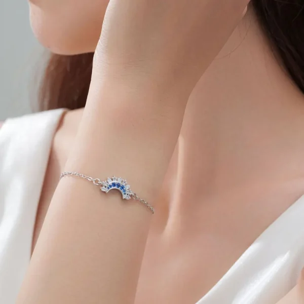 Sun Moon Layered Bracelet Set, Gold Silver Stackable Jewelry