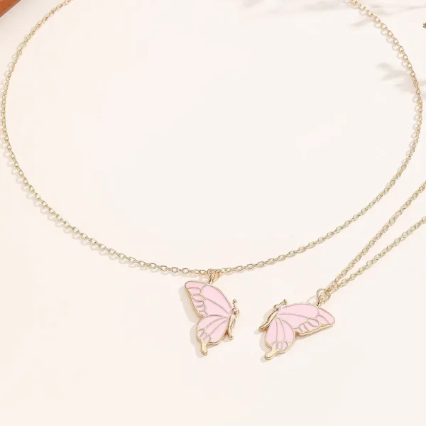BFF Butterfly Necklace-2 Best Friend Jewelry