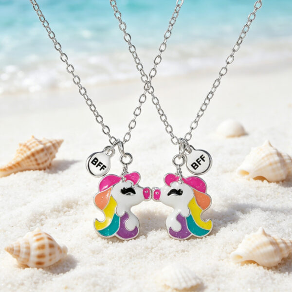 Unicorn BFF Necklaces Matching Friendship Necklaces for Girls