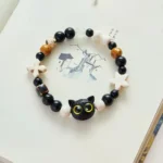 Cut Cat Beaded Bracelet Adjustable Cat Eye Jewelry