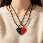 Angel Wing Heart BFF Necklaces for 2 Best Friends