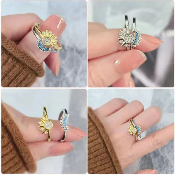 Sun And Moon Couple Rings For Women Gift