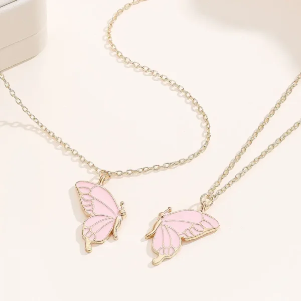 BFF Butterfly Necklace-2 Best Friend Jewelry