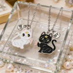 Magnetic Cat BFF Necklaces-for 2 Best Friend