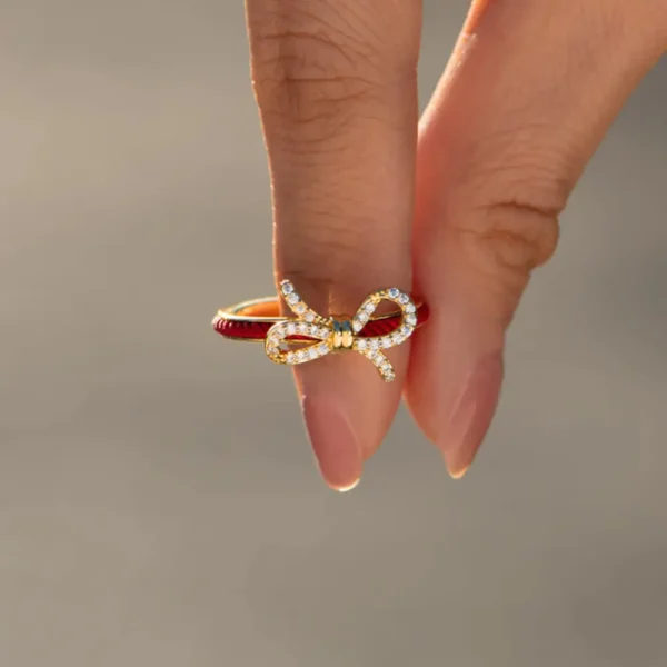 Mother Daughter Matching Red String of Fate Ring