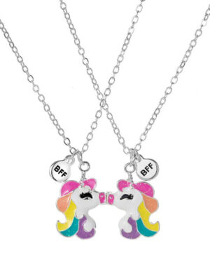 Unicorn BFF Necklaces Matching Friendship Necklaces for Girls