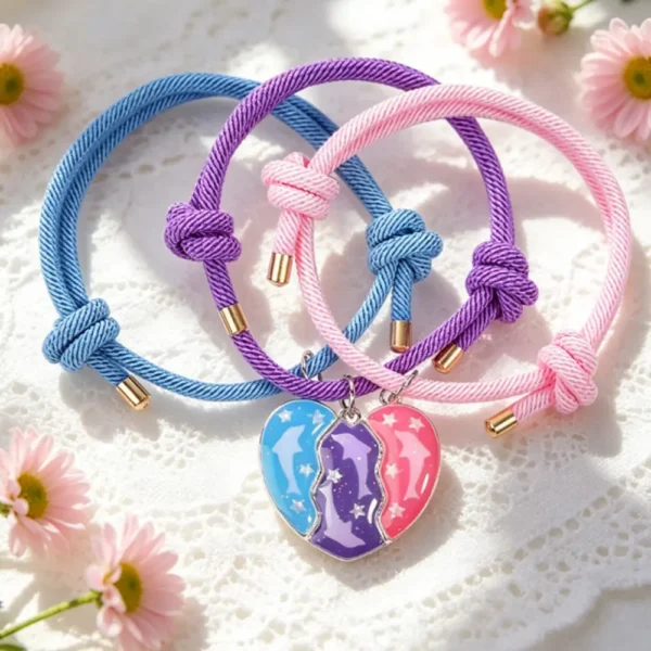 Starry Broken Heart BFF Bracelets for 3 Best Friends
