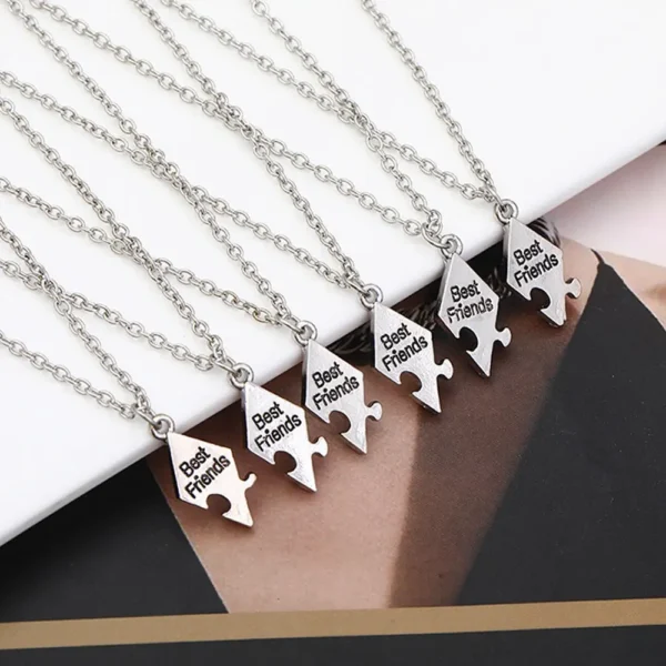 Best Friends Puzzle Necklace Set for 2-8 Best Friends Squad