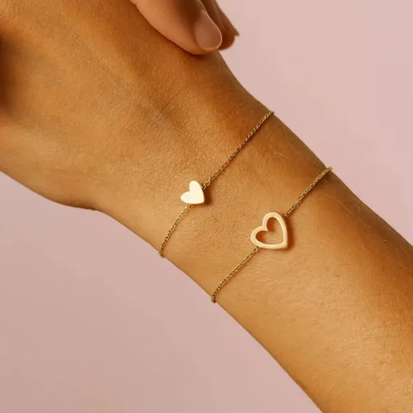 Mother & Daughter Matching Heart Beat Bracelet Set