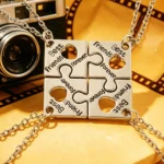 Puzzle Necklaces for 4 Best Friends Forever