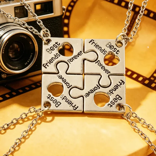 Puzzle Necklaces for 4 Best Friends Forever
