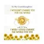 To My Granddaughter- I Would Change The World For You Ring