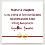 Mother Daughter Matching Red String of Fate Ring