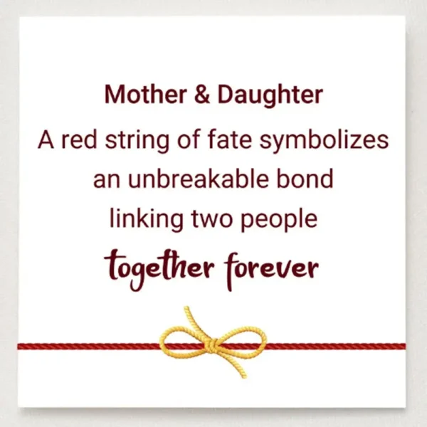 Mother Daughter Matching Red String of Fate Ring
