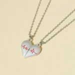 Heartbeat Magnetic BFF Necklaces for Best Friend Couples
