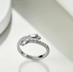 Hug Ring For Women BFF Best Friend Crystal Open Jewelry Gift