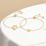Mother & Daughter Matching Heart Beat Bracelet Set