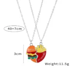 Hamburger Fries BFF Necklaces
