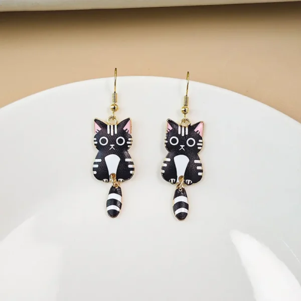 Cat Dangle Earrings- Cute Animal Jewelry