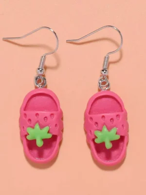 Strawberry Slipper Drop Earrings