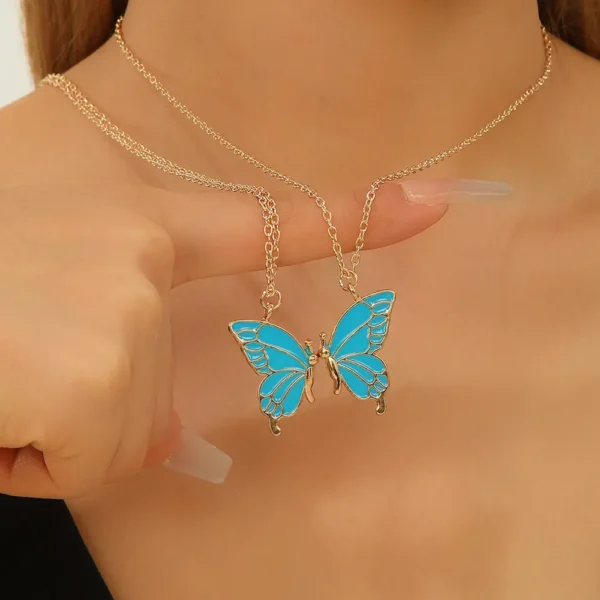 BFF Butterfly Necklace-2 Best Friend Jewelry