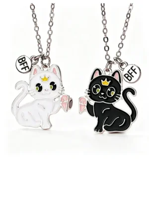Magnetic Cat BFF Necklaces-for 2 Best Friend