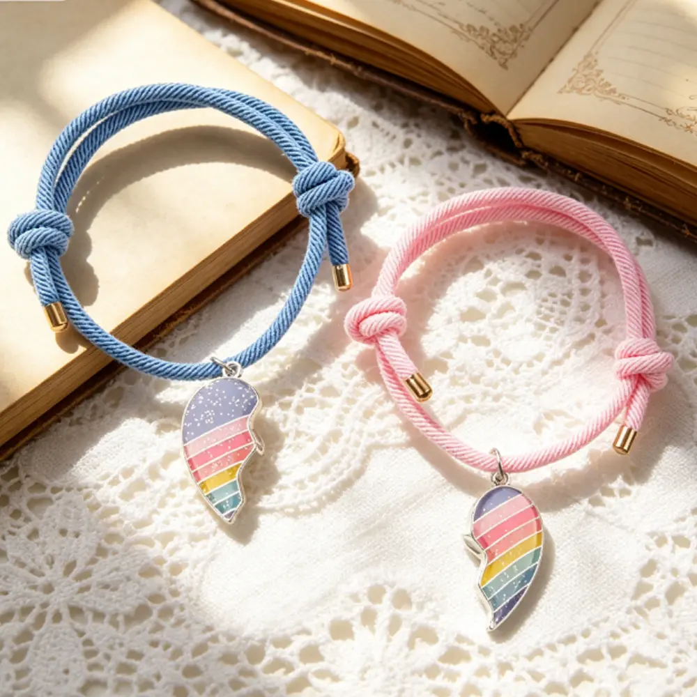 Rainbow Heart BFF Bracelets