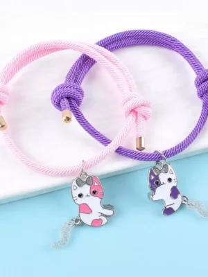 Cute Cartoon Cat BFF Bracelets