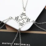 Best Friends Puzzle Necklace Set for 2-8 Best Friends Squad